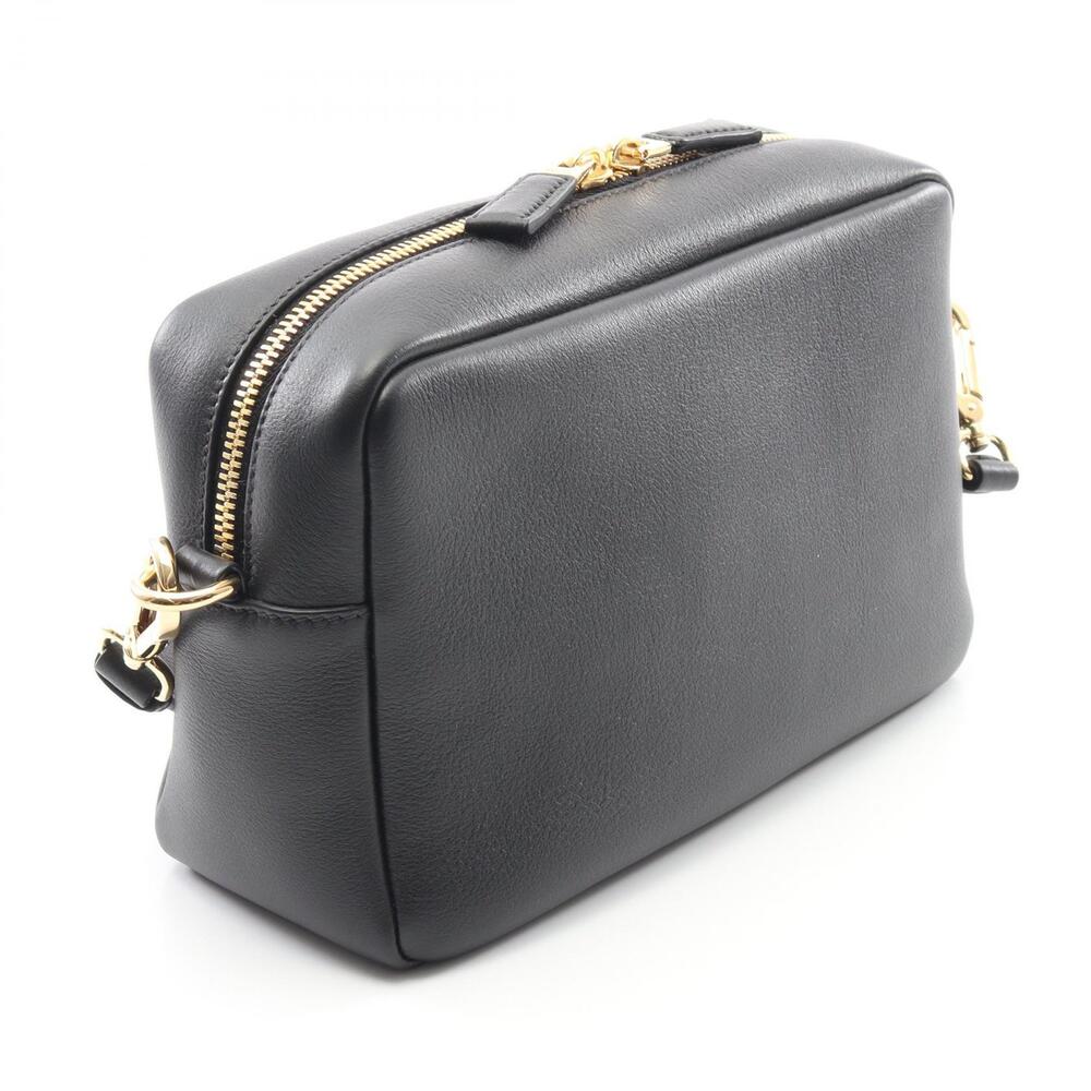 Prada Grain Shoulder Bag Black Leather